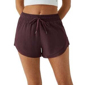 Halara Mid Rise Drawstring Contrast Mesh 2-in-1 Flowy Running Shorts 3" sz XL